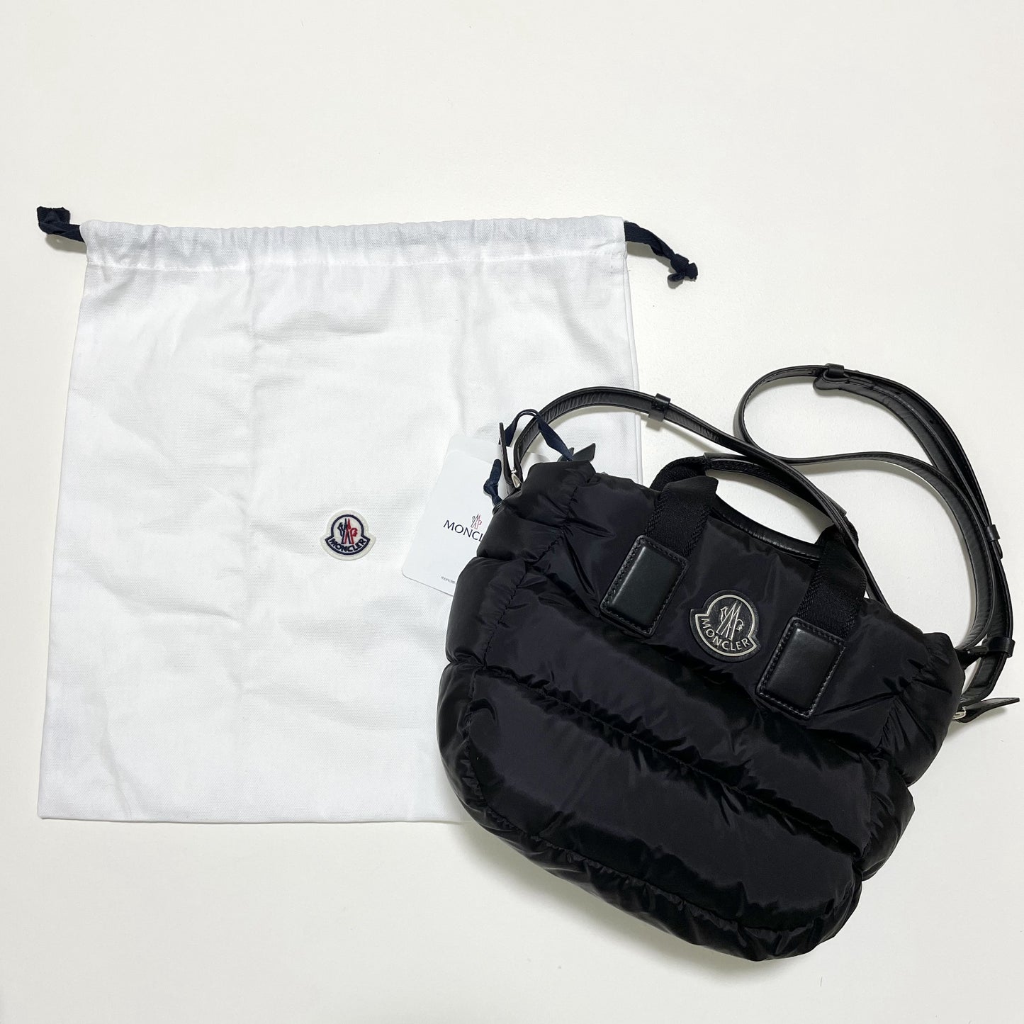 MONCLER モンクレール ミニトートバッグ MINI CARADOC ハンドバッグ ダウン レディース ブラック 新品未使用