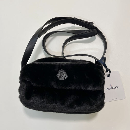 MONCLER モンクレール ショルダーバッグ ファー ダウン レディース KEONI NEW ロゴ 黒 ブラック 新品未使用