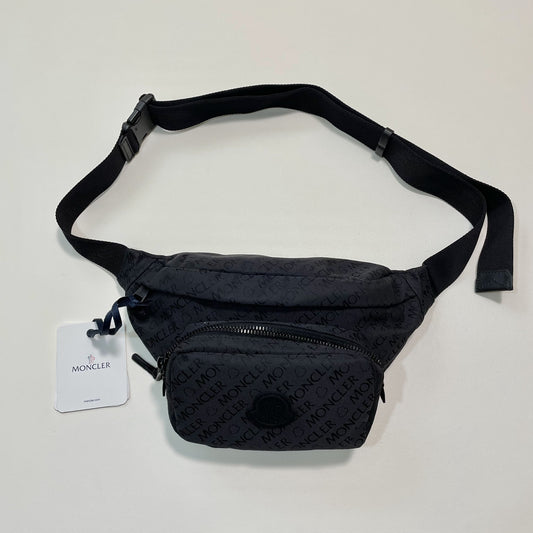 MONCLER モンクレール ボディバッグ 総柄 ナイロン ウエストバッグ ベルトバッグ DURANCE ロゴ 黒 新品未使用
