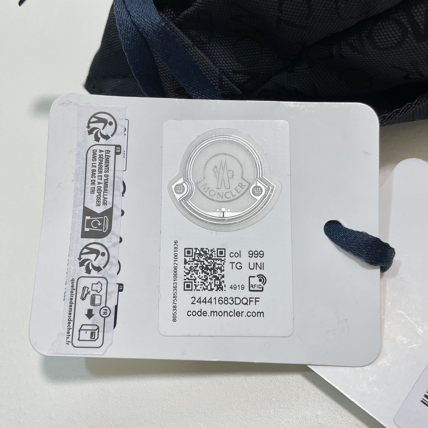 MONCLER モンクレール ボディバッグ 総柄 ナイロン ウエストバッグ ベルトバッグ DURANCE ロゴ 黒 新品未使用