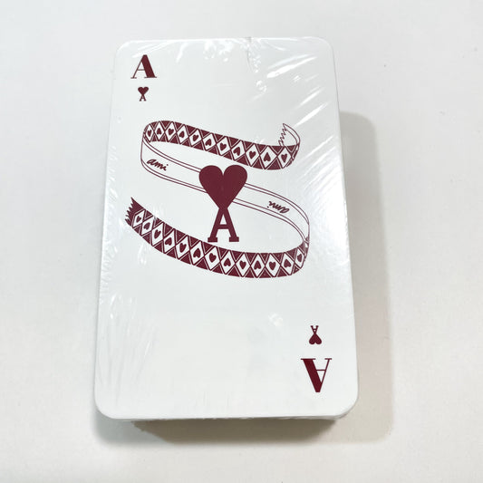 AMI PARIS アミ パリス トランプ カードゲーム プレイングカード ブランド ロゴ ストライプ デザイン 白 新品未使用