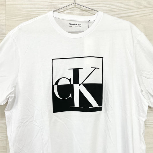 カルバンクライン Tシャツ XL 半袖 ロゴ プリント CK コットン ホワイト