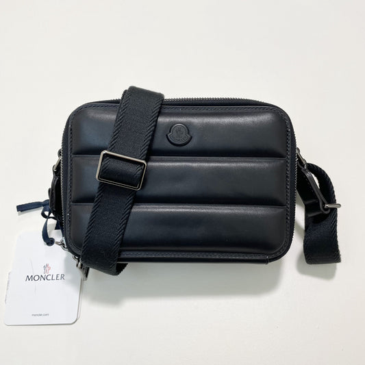 MONCLER モンクレール ショルダーバッグ クロスボディ キルティング 斜め掛け レザー シンプル 黒 ブラック 新品未使用