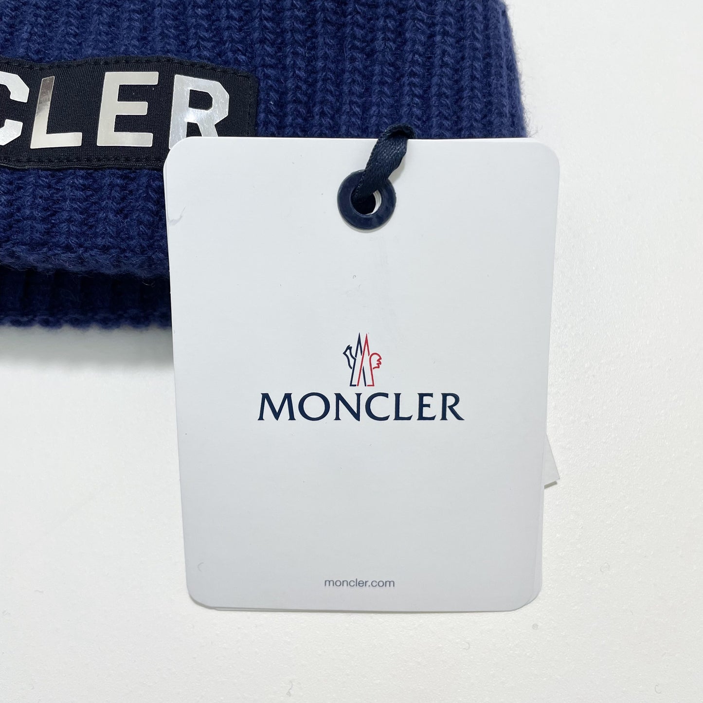 MONCLER モンクレール ニットキャップ ニット帽 帽子 ロゴ ユニセックス メンズ レディース 紺 ネイビー 新品未使用