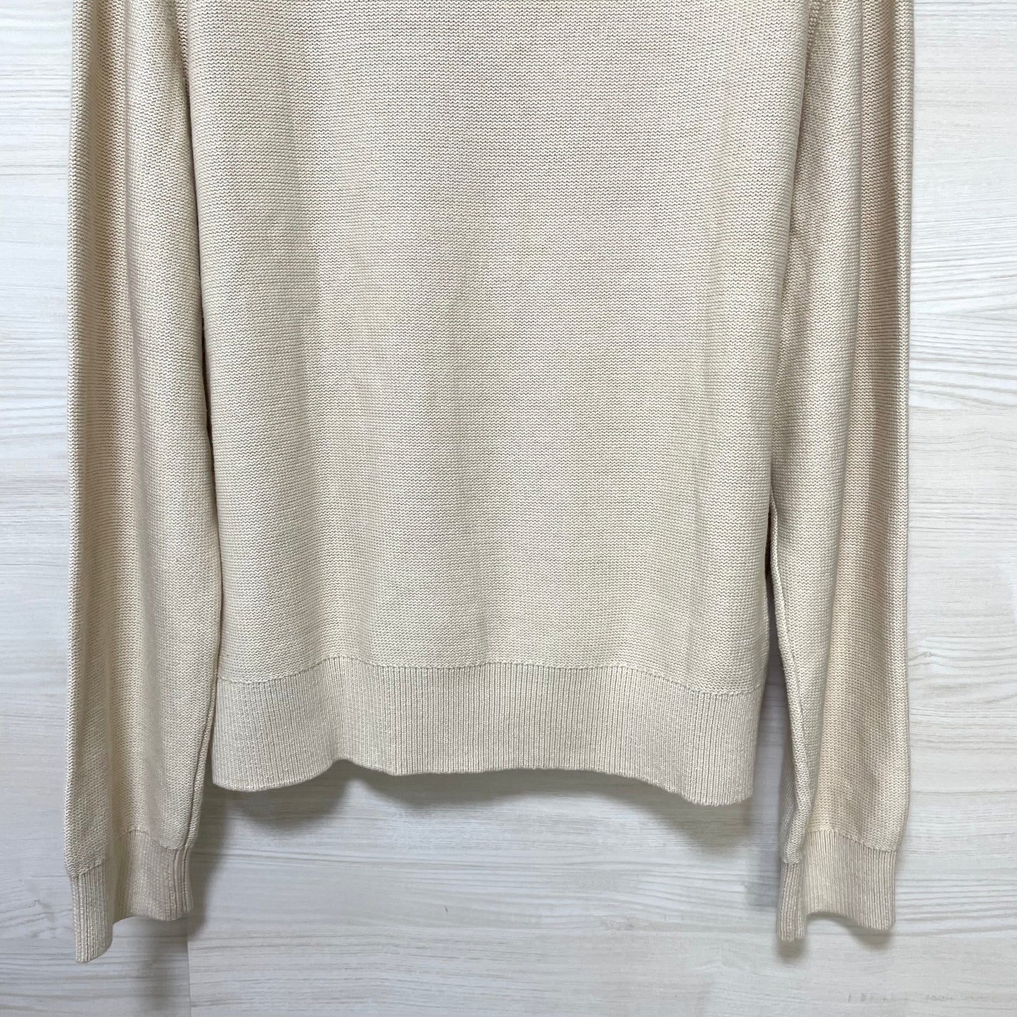 TOMMY HILFIGER トミーヒルフィガー セーター XXL 長袖 ニット ブランド フラッグ ロゴ レディース ベージュ