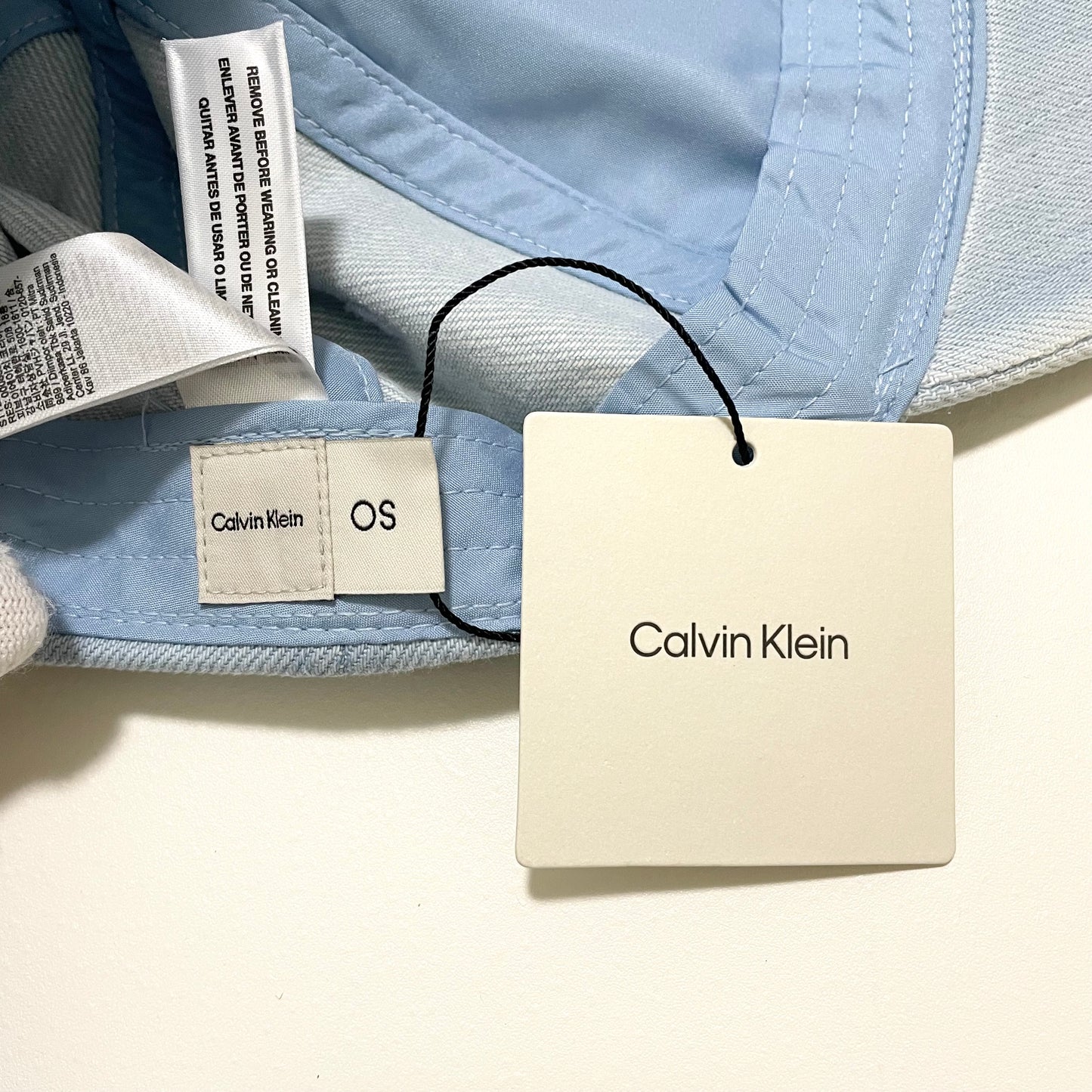Calvin Klein カルバンクライン キャップ ベースボール 帽子 ONE SIZE デニム 刺繍 ロゴCK レディース 青
