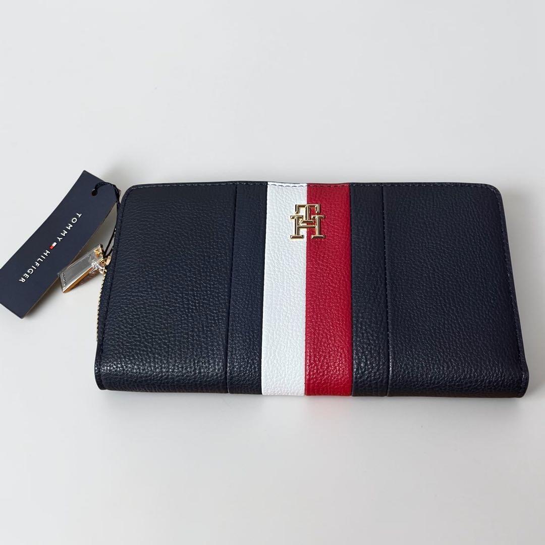 TOMMY HILFIGER 長財布 ラウンドファスナートリコロール