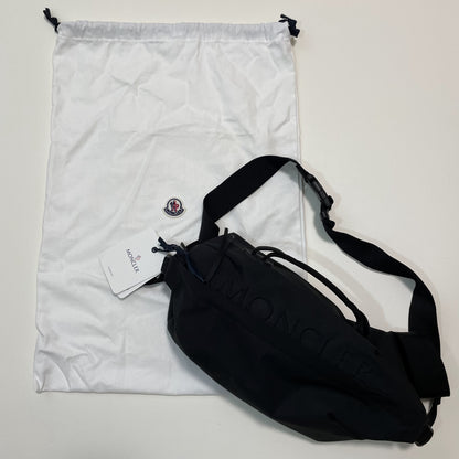 MONCLER モンクレール ボディバッグ ウエストバッグ ウエストポーチ ベルト メンズ レディース シンプル ロゴ ブラック