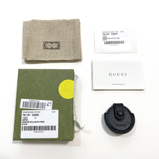 GUCCI グッチ AirTag ケース 保護 カバー エアタグ ペット 愛犬 首輪 ロゴ シンプル 黒 ブラック 新品未使用