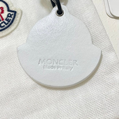 モンクレール ロゴワッペン ホワイト キーホルダー キーリング バッグチャーム