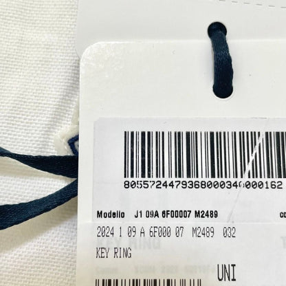 モンクレール ロゴワッペン ホワイト キーホルダー キーリング バッグチャーム