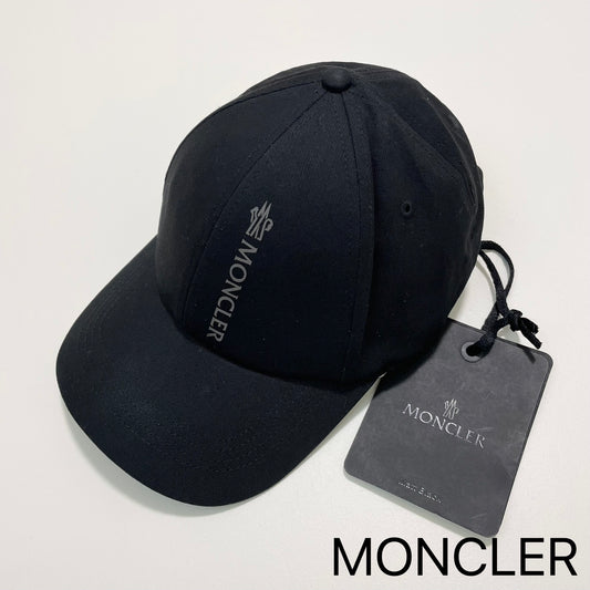 MONCLER モンクレール ベースボーキャップ 帽子 ロゴ シンプル プリント メンズ レディース 黒 ブラック 新品未使用