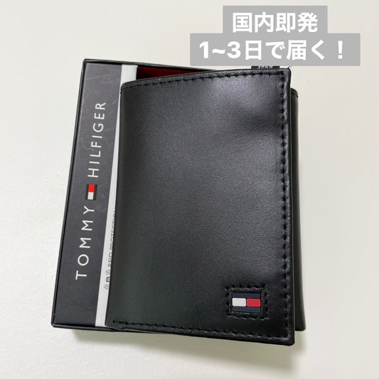 TOMMY HILFIGER トミーヒルフィガー 折り財布 ウォレット 三つ折り カードケース 小銭入れなし メンズ コンパクト