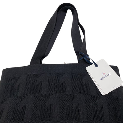 MONCLER モンクレール トートバッグ KNIT TOTE 大容量 A4対応 軽量 ニット素材 モノグラム柄 ロゴ 新品未使用