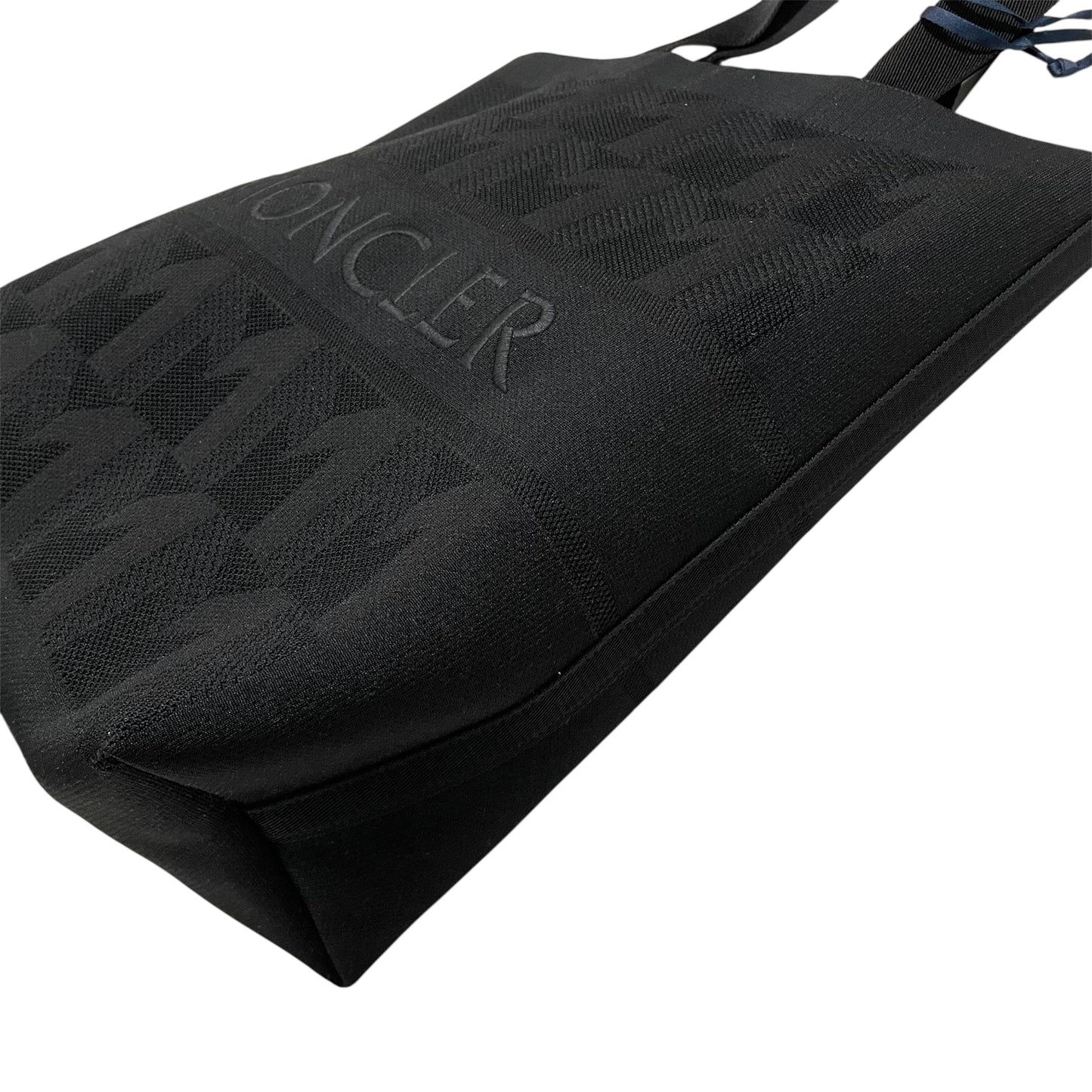 MONCLER モンクレール トートバッグ KNIT TOTE 大容量 A4対応 軽量 ニット素材 モノグラム柄 ロゴ 新品未使用