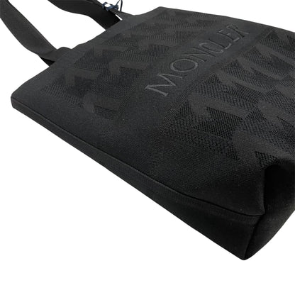 MONCLER モンクレール トートバッグ KNIT TOTE 大容量 A4対応 軽量 ニット素材 モノグラム柄 ロゴ 新品未使用