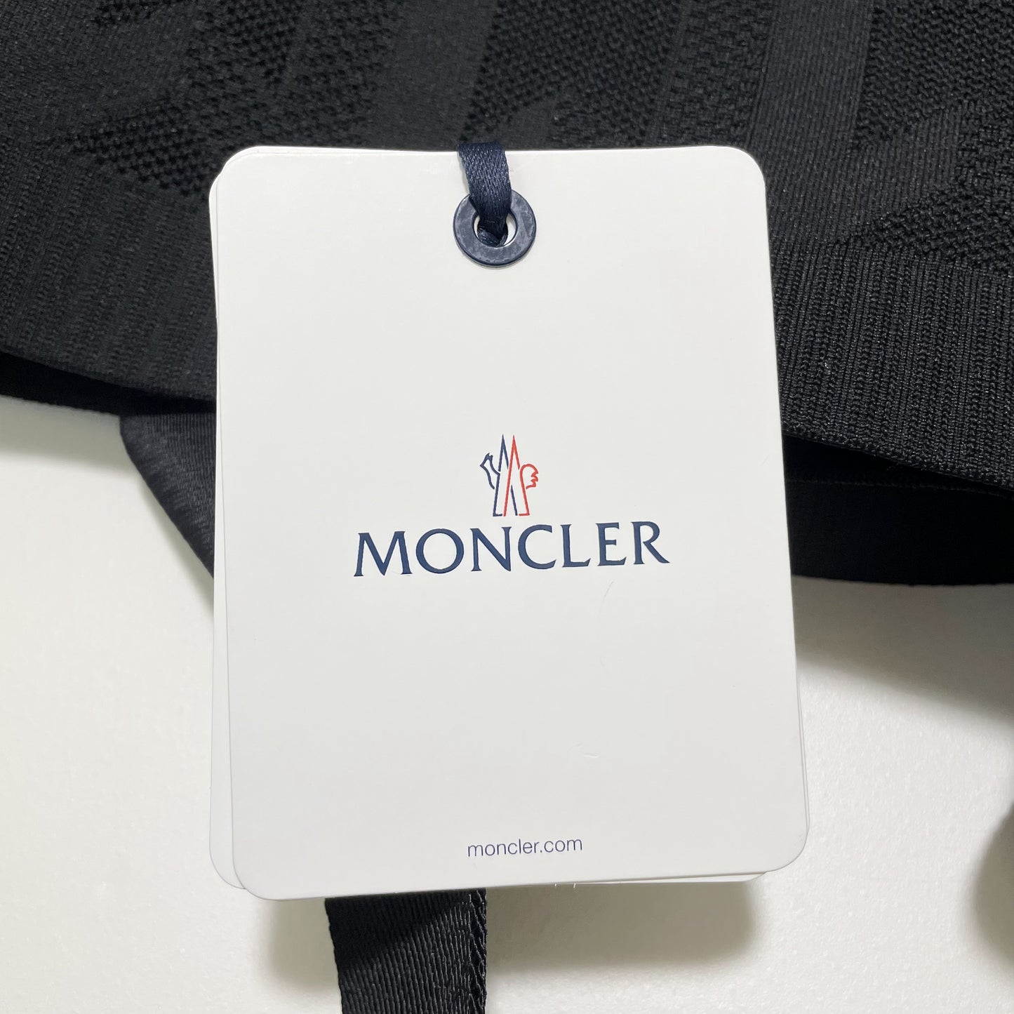 MONCLER モンクレール トートバッグ KNIT TOTE 大容量 A4対応 軽量 ニット素材 モノグラム柄 ロゴ 新品未使用