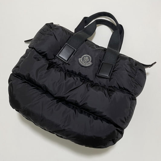 MONCLER モンクレール ミニトートバッグ CARADOC ハンドバッグ 手持ち ダウン レディース ロゴ 黒 新品未使用