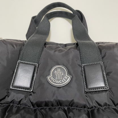 MONCLER モンクレール ミニトートバッグ CARADOC ハンドバッグ 手持ち ダウン レディース ロゴ 黒 新品未使用