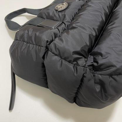 MONCLER モンクレール ミニトートバッグ CARADOC ハンドバッグ 手持ち ダウン レディース ロゴ 黒 新品未使用