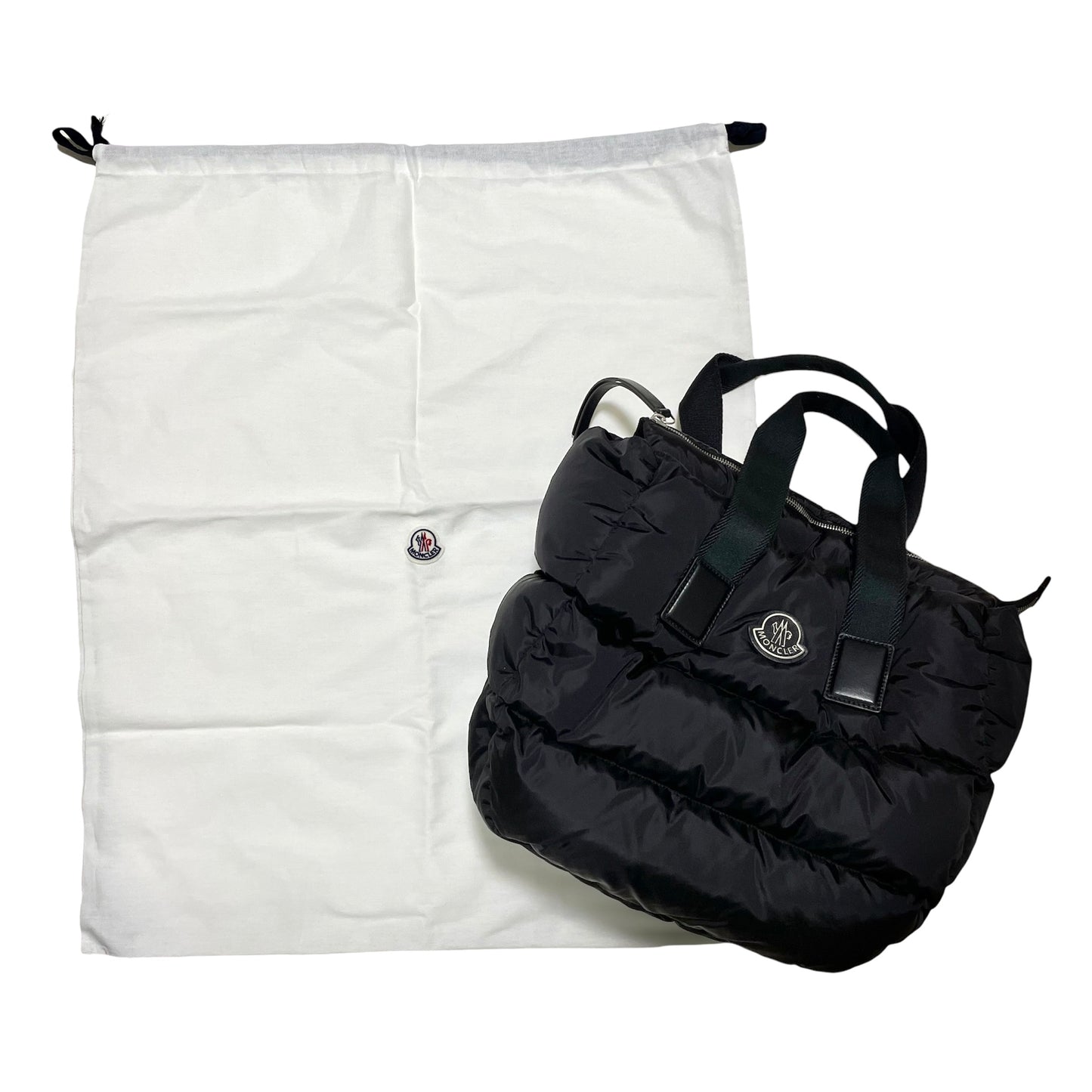 MONCLER モンクレール ミニトートバッグ CARADOC ハンドバッグ 手持ち ダウン レディース ロゴ 黒 新品未使用