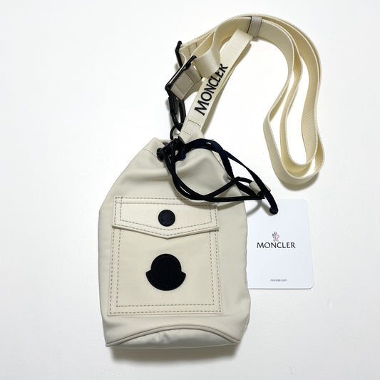 MONCLER モンクレール ショルダーバッグ 巾着バッグ ミニバッグ レディース シンプル ポケット アイボリー 新品未使用