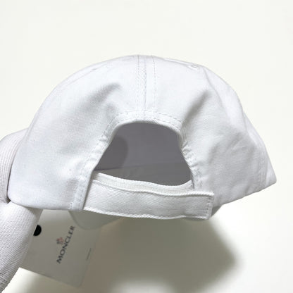 MONCLER モンクレール ベースボールキャップ 帽子 ロゴ ワッペン ハート シンプル おしゃれ 白 ホワイト 新品未使用