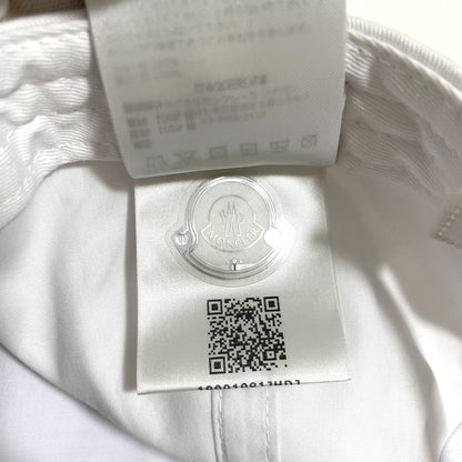 MONCLER モンクレール ベースボールキャップ 帽子 ロゴ ワッペン ハート シンプル おしゃれ 白 ホワイト 新品未使用