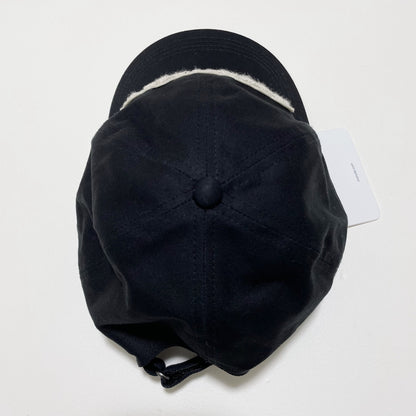 MONCLER モンクレール ベースボールキャップ 帽子 ロゴ ワッペン おしゃれ 綿 コットン パイル 黒 ブラック 新品未使用