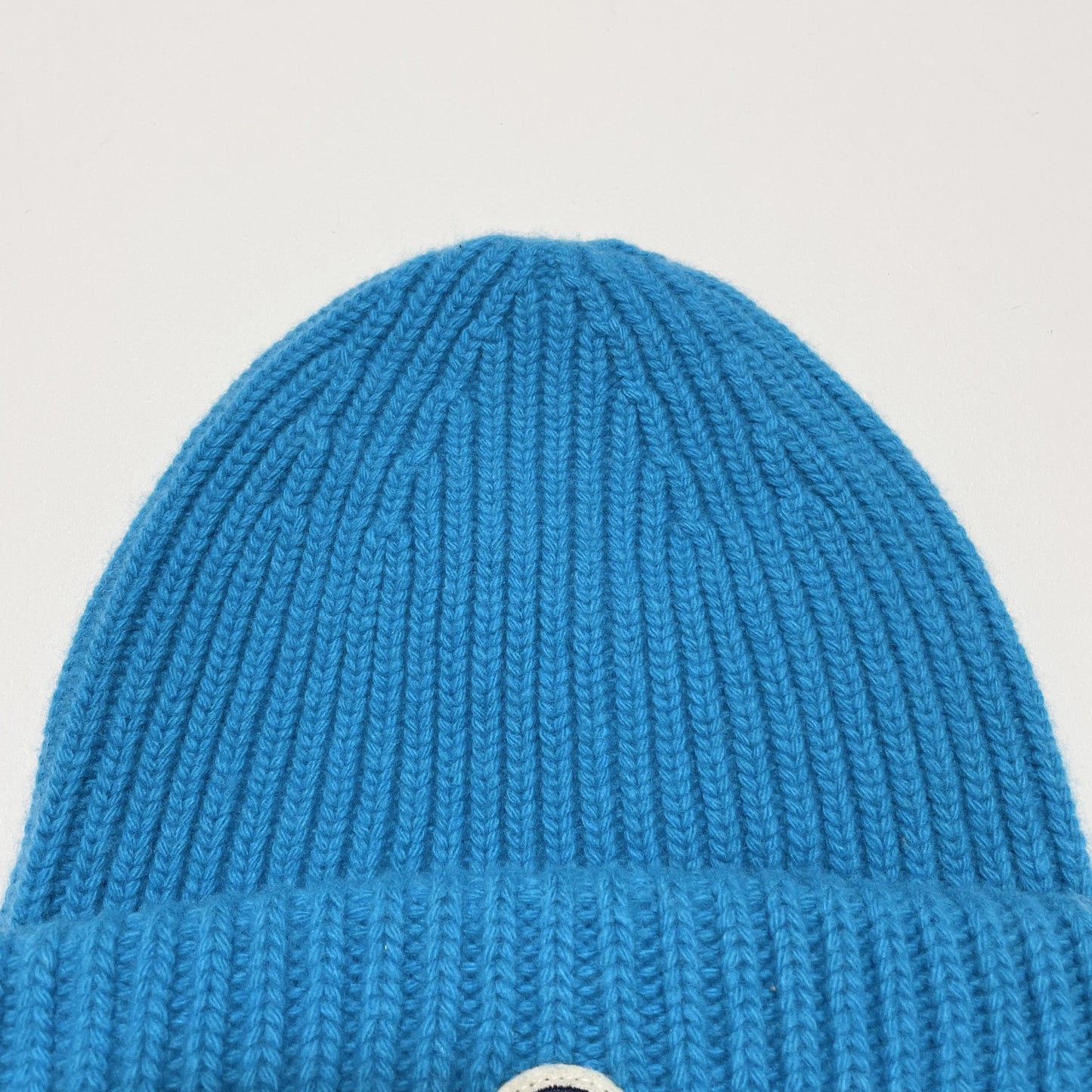 MONCLER モンクレール ニットキャップ ニット帽 帽子 ロゴ ワッペン メンズ レディース カシミヤ 水色 新品未使用