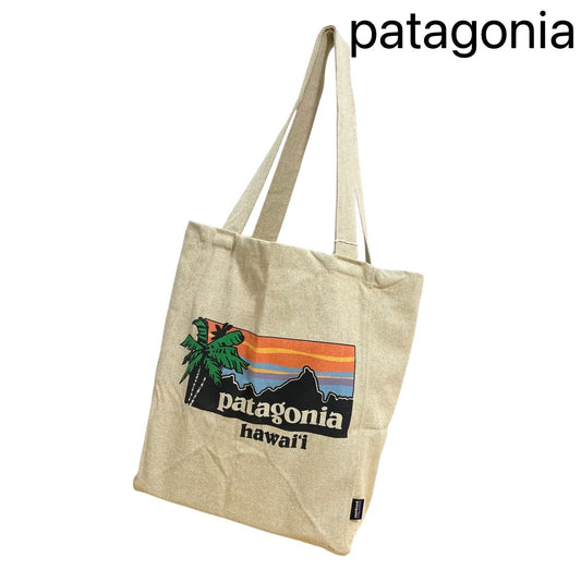 patagonia パタゴニア トートバッグ ハワイ限定 Hawaii お洒落 人気 ベージュ エコバッグ ハワイアン雑貨 かばん