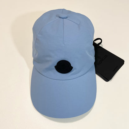MONCLER モンクレール ベースボールキャップ M 帽子 ロゴ ナイロン シンプル おしゃれ 水色 ライトブルー 新品未使用