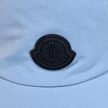MONCLER モンクレール ベースボールキャップ M 帽子 ロゴ ナイロン シンプル おしゃれ 水色 ライトブルー 新品未使用
