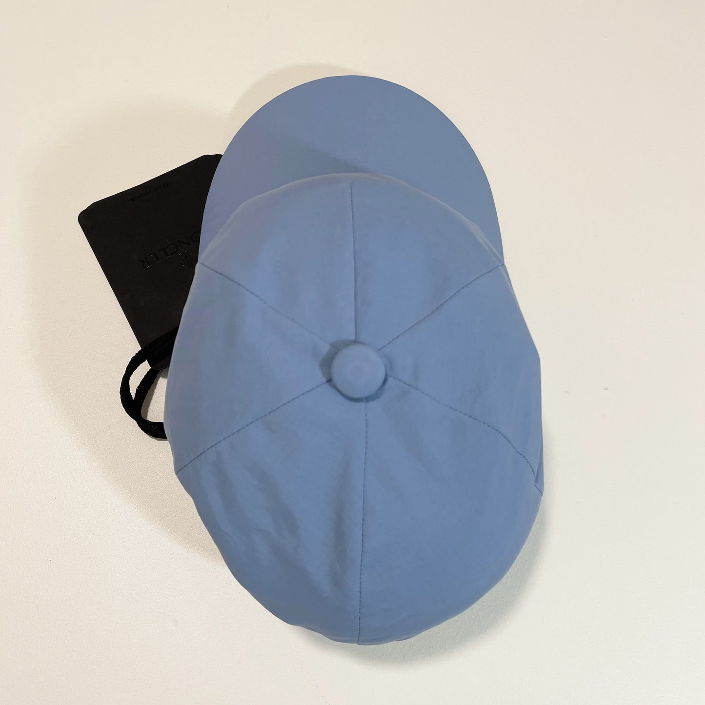 MONCLER モンクレール ベースボールキャップ M 帽子 ロゴ ナイロン シンプル おしゃれ 水色 ライトブルー 新品未使用