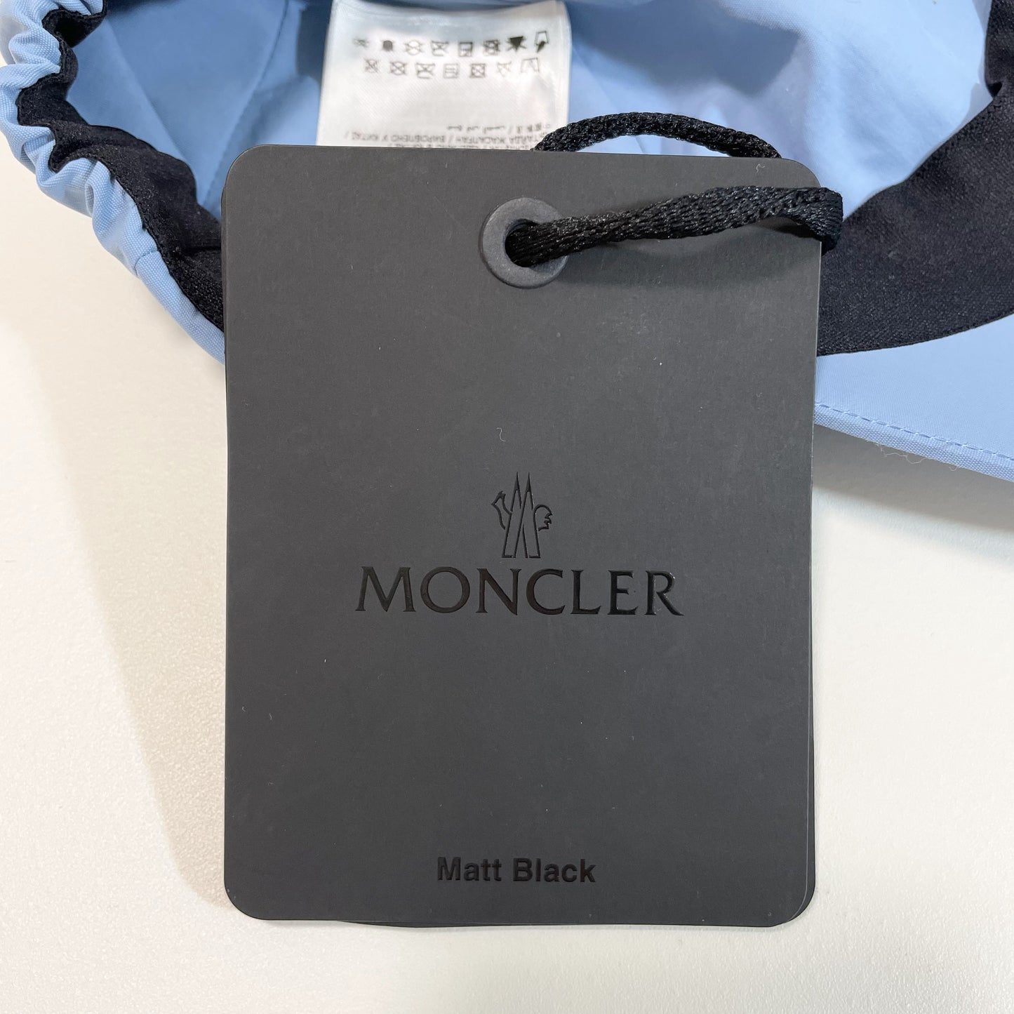 MONCLER モンクレール ベースボールキャップ M 帽子 ロゴ ナイロン シンプル おしゃれ 水色 ライトブルー 新品未使用
