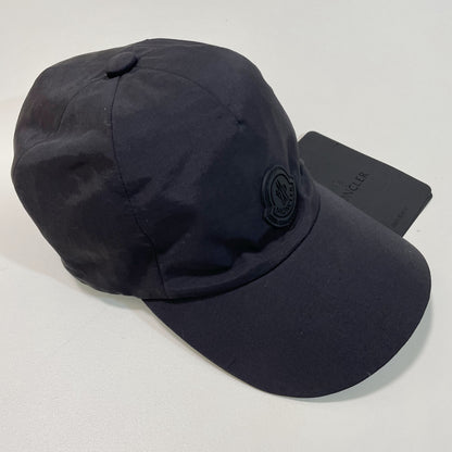 MONCLER モンクレール ベースボールキャップ M 帽子 ロゴ ナイロン シンプル おしゃれ 薄手 黒 ブラック 新品未使用