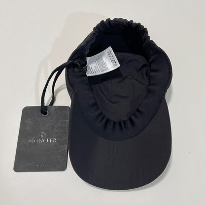 MONCLER モンクレール ベースボールキャップ M 帽子 ロゴ ナイロン シンプル おしゃれ 薄手 黒 ブラック 新品未使用