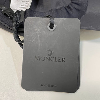 MONCLER モンクレール ベースボールキャップ M 帽子 ロゴ ナイロン シンプル おしゃれ 薄手 黒 ブラック 新品未使用