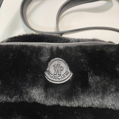 MONCLER モンクレール ショルダーバッグ ファー ダウン レディース KEONI NEW ロゴ 黒 ブラック 新品未使用