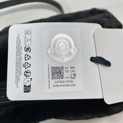 MONCLER モンクレール ショルダーバッグ ファー ダウン レディース KEONI NEW ロゴ 黒 ブラック 新品未使用