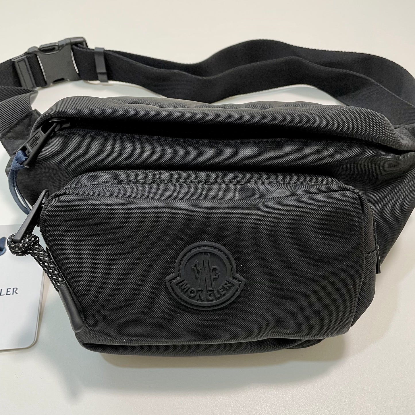 MONCLER モンクレール ボディバッグ 無地 ナイロン ウエストバッグ ベルトバッグ DURANCE ロゴ 黒 新品未使用