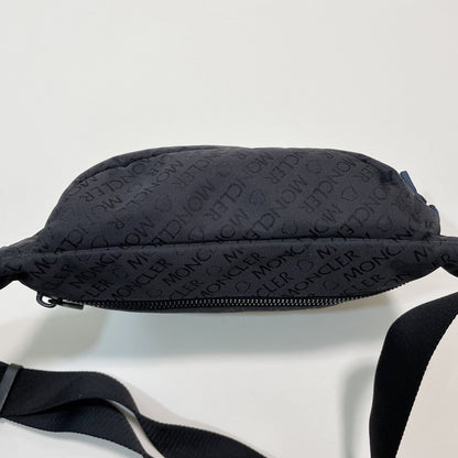 MONCLER モンクレール ボディバッグ 総柄 ナイロン ウエストバッグ ベルトバッグ DURANCE ロゴ 黒 新品未使用