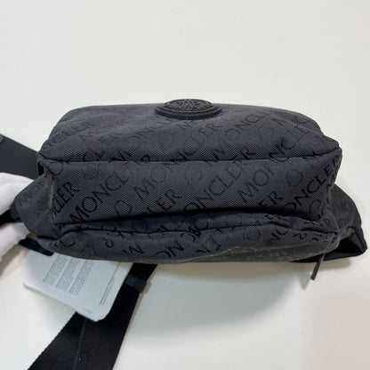MONCLER モンクレール ボディバッグ 総柄 ナイロン ウエストバッグ ベルトバッグ DURANCE ロゴ 黒 新品未使用