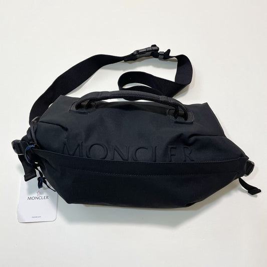 MONCLER モンクレール ボディバッグ ウエストバッグ ウエストポーチ ベルト メンズ レディース シンプル ロゴ ブラック
