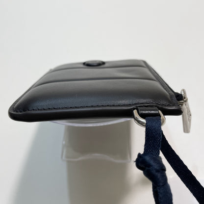 MONCLER モンクレール ミニ財布 コインケース 小銭入れ ウォレット コンパクト レザー メンズ シンプル ロゴ ブラック