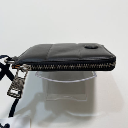 MONCLER モンクレール ミニ財布 コインケース 小銭入れ ウォレット コンパクト レザー メンズ シンプル ロゴ ブラック