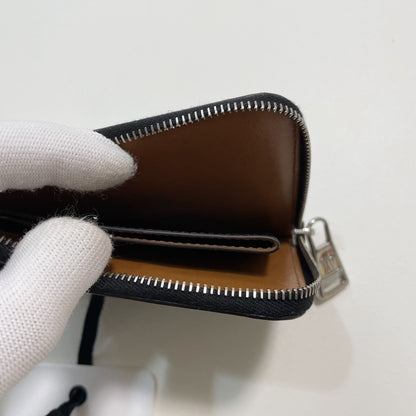 MONCLER モンクレール ミニ財布 コインケース 小銭入れ ウォレット コンパクト レザー メンズ シンプル ロゴ ブラック