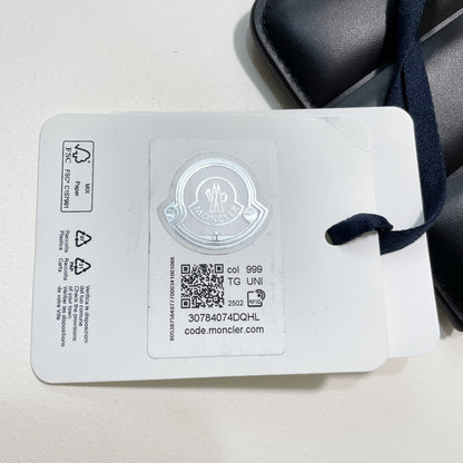 MONCLER モンクレール ミニ財布 コインケース 小銭入れ ウォレット コンパクト レザー メンズ シンプル ロゴ ブラック