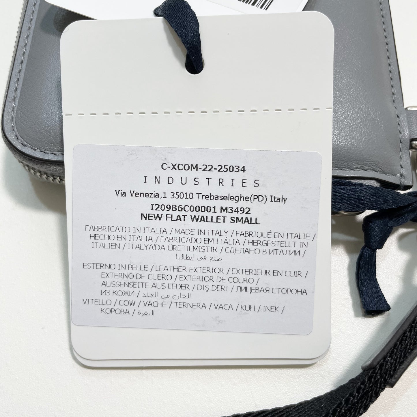 MONCLER モンクレール ミニ財布 コインケース 小銭入れ ウォレット コンパクト レザー メンズ シンプル ロゴ グレー