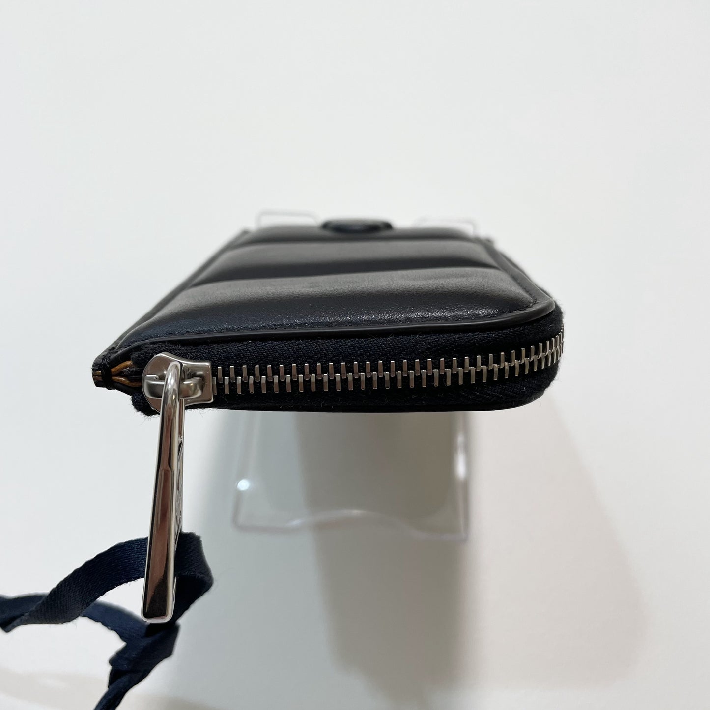 MONCLER モンクレール フラグメントケース コインケース カードケース コンパクト レザー メンズ シンプル ロゴ ブラック